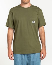 1 Basic Pocket Label - Short Sleeve T-Shirt Green N1SSG3ELP9 Element