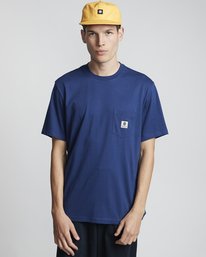 1 Basic Pocket Label - T-Shirt manches courtes Bleu N1SSG3ELP9 Element