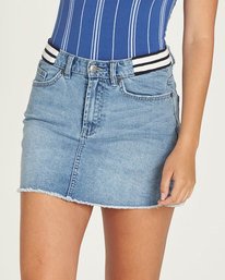 0 Waverly Denim Skirt - jupes pour Femme Bleu N3SKA3ELP9 Element