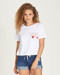 0 Love Hand Crop Ss - camiseta para Mujer  N3SSA8ELP9 Element