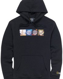 3 Horizontal Seasons - Sudadera con capucha para Hombre Negro Q1HOC1ELF9 Element