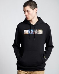 0 Horizontal Seasons - Sudadera con capucha para Hombre Negro Q1HOC1ELF9 Element
