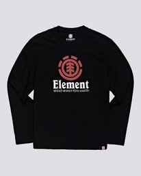 0 Vertical - Long Sleeve T-Shirt for Men Black Q1LSA3ELF9 Element