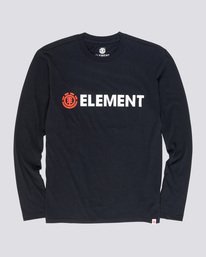 0 Blazin - Long Sleeve T-Shirt for Men Black Q1LSA4ELF9 Element