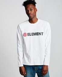 0 Blazin - T-Shirt manches longues pour Homme Blanc Q1LSA4ELF9 Element