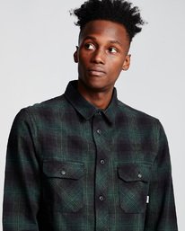 1 Wentworth Shadow - Camicia a Maniche Lunghe da Uomo Green Q1SHA7ELF9 Element