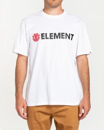 1 Blazin - Short Sleeve T-Shirt for Men White Q1SSA6ELF9 Element