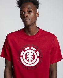 3 Seal - Short Sleeve T-Shirt for Men Red Q1SSA8ELF9 Element