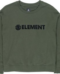 0 Logo - Felpa da Donna Green Q3FLA1ELF9 Element