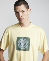3 Leopard Block Icon - Short Sleeve T-Shirt for Men Yellow S1SSA5ELP0 Element