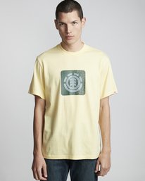 1 Leopard Block Icon - Short Sleeve T-Shirt for Men Yellow S1SSA5ELP0 Element