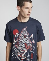 3 Timber! Go East Tree Ghost - Organic Cotton Short Sleeve T-Shirt for Men Blue S1SSD2ELP0 Element