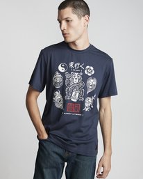 1 Timber! Go East Flash - T-Shirt aus Bio-Baumwolle für Herren Blau S1SSD4ELP0 Element
