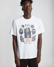 1 Timber! Go East Flash - Organic Cotton Short Sleeve T-Shirt for Men White S1SSD4ELP0 Element