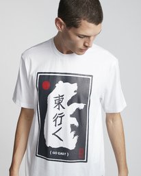 3 Timber! Go East Eastern Bear - Organic Cotton Short Sleeve T-Shirt for Men White S1SSD5ELP0 Element