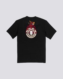 1 Florian - T-Shirt manches courtes en coton biologique pour Homme Noir S1SSG1ELP0 Element