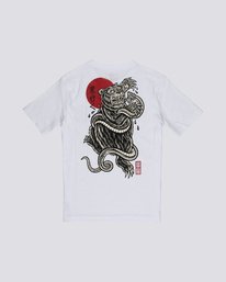 1 Tradition - Organic Cotton Short Sleeve T-Shirt for Boys White S2SSC7ELP0 Element