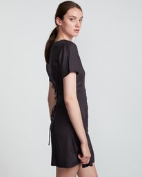 4 Sue Twill - Short Sleeve Dress for Women Black S3DRA5ELP0 Element