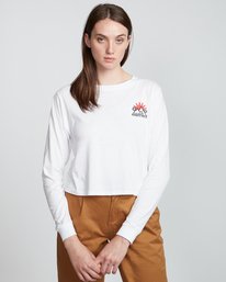 3 Rising Crop - Longsleeve aus Bio-Baumwolle für Damen  S3LSA2ELP0 Element