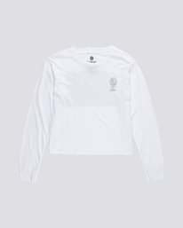 0 Christa Crop - Longsleeve aus Bio-Baumwolle für Damen Weiss S3LSA3ELP0 Element