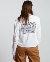 2 Christa Crop - Longsleeve aus Bio-Baumwolle für Damen Weiss S3LSA3ELP0 Element