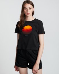 1 Nat Geo Crop - Organic Cotton Short Sleeve T-Shirt for Women  S3SSA8ELP0 Element
