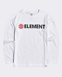 0 Blazin - Maglietta a Maniche Lunghe da Ragazzo White U2LSA2ELF0 Element