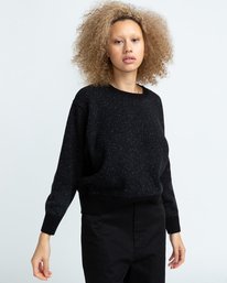 1 Slowly - Pull pour Femme Noir U3JPA2ELF0 Element
