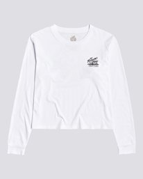 1 Timber! The Remains B Side Crop - Long Sleeve T-Shirt for Women White U3LSA1ELF0 Element