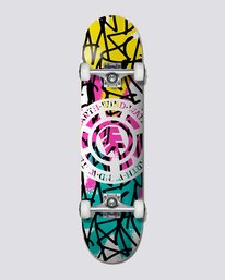 0 7.7" Graf Seal - Skateboard Noir U4CPA9ELF0 Element