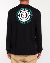 3 Seal - Long Sleeve T-Shirt for Men Black W1LSB6ELP1 Element