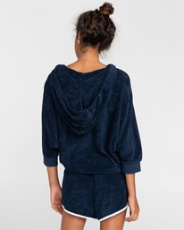 3 Deva - Sweat à capuche pour Femme Bleu W3FLB7ELP1 Element