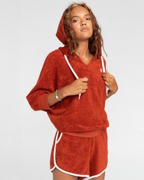 3 Deva - Sudadera con capucha para Mujer Rojo W3FLB7ELP1 Element
