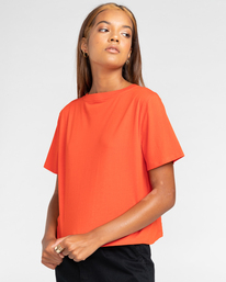2 Debut Crop - Camiseta para Mujer Naranja W3SSC2ELP1 Element