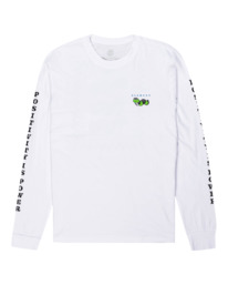 0 Ganzo - T-shirt manches longues pour Homme Blanc Z1LSD2ELF1 Element