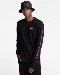 3 Ganzo - T-shirt manches longues pour Homme Noir Z1LSD2ELF1 Element