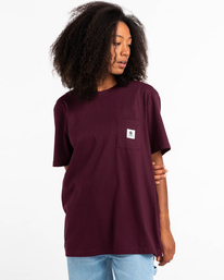 5 Basic Label - Kurzärmeliges T-Shirt Weiss Z1SSI1ELF1 Element
