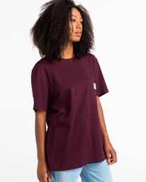 6 Basic Label - Kurzärmeliges T-Shirt Weiss Z1SSI1ELF1 Element