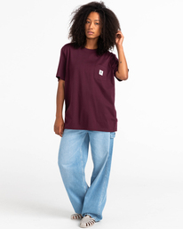 8 Basic Label - Kurzärmeliges T-Shirt Weiss Z1SSI1ELF1 Element