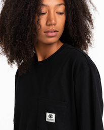 3 Basic Label - T-shirt manches courtes Noir Z1SSI1ELF1 Element
