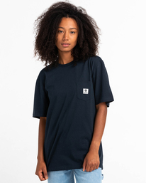 5 Basic Label - T-shirt manches courtes Gris Z1SSI1ELF1 Element