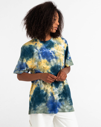 6 Basic Label - T-shirt manches courtes Bleu Z1SSI1ELF1 Element