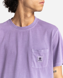 3 Basic Label - T-shirt manches courtes Violet Z1SSI1ELF1 Element