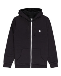 0 Bolton - Sweat à capuche zippé en sherpa pour Homme Noir Z1WAC5ELF1 Element