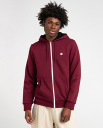 2 Bolton - Sweat à capuche zippé en sherpa pour Homme Rouge Z1WAC5ELF1 Element