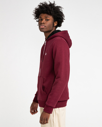 3 Bolton - Sweat à capuche zippé en sherpa pour Homme Rouge Z1WAC5ELF1 Element