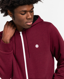 4 Bolton - Sweat à capuche zippé en sherpa pour Homme Rouge Z1WAC5ELF1 Element