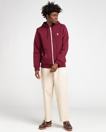 6 Bolton - Sweat à capuche zippé en sherpa pour Homme Rouge Z1WAC5ELF1 Element