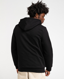 7 Bolton - Sweat à capuche zippé en sherpa pour Homme Noir Z1WAC5ELF1 Element