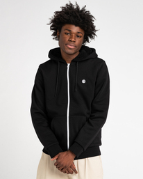 2 Bolton - Sweat à capuche zippé en sherpa pour Homme Noir Z1WAC5ELF1 Element